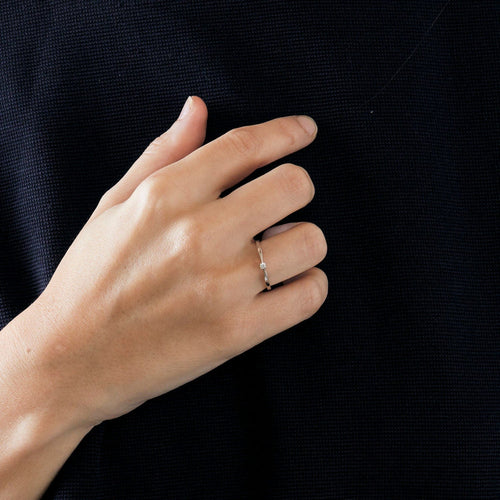 Bague 54 Solitaire or blanc diamant 58 Facettes 3121279