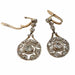 Boucles d'oreilles design Art Déco en or jaune et platine avec diamants 58 Facettes Q270B