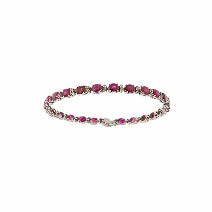 Bracelet Bracelet tennis rubis et diamants 58 Facettes 34559