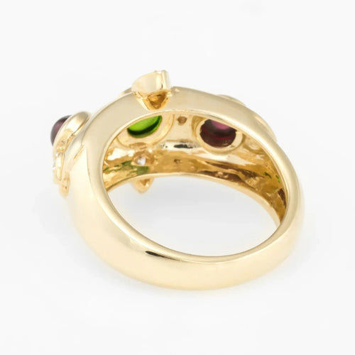 Bague 52.5 Bague diamant tourmaline rose verte 58 Facettes G4279