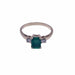 Ring 54 Trilogy Ring in Yellow Gold Emerald and Diamonds 58 Facettes 19-GS31490