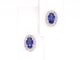 Boucles d'oreilles Boucles d'oreilles or blanc, diamants et saphir 58 Facettes 2013