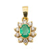 Pendentif Pendentif Fleur Or jaune Emeraude 58 Facettes 578560CD