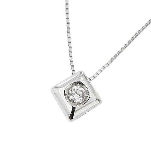 Collier en or blanc avec un diamant de 0,10 ct