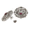 Boucles d'oreilles Boucles d'oreilles en or blanc avec diamants taille brillant et rubis 58 Facettes G3779