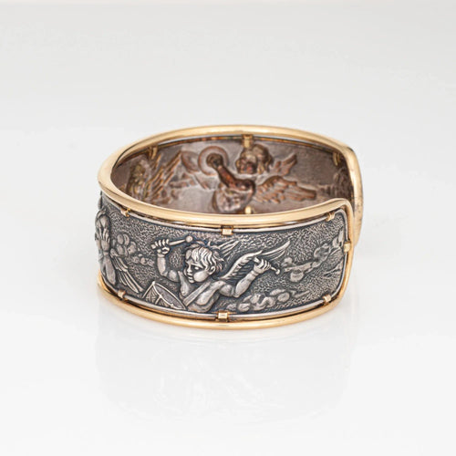 Bracelet Bracelet manchette Carrera y Carrera Angels Music Estate en argent sterling et or 18 carats 58 Facettes G13609