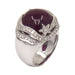 Bague 54 Bague en or blanc, tourmaline rose et diamant 58 Facettes O51-00037