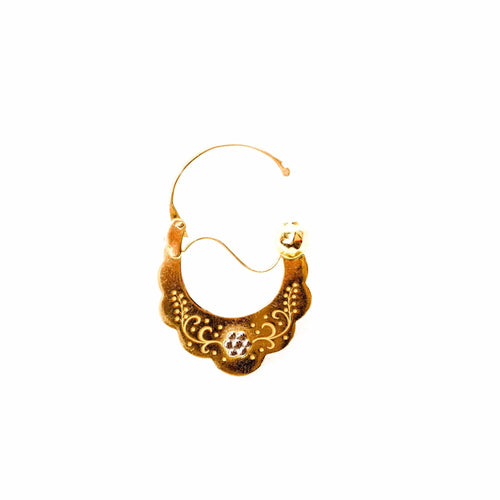 Boucles d'oreilles Boucles d'oreilles créoles savoyardes or jaune 58 Facettes