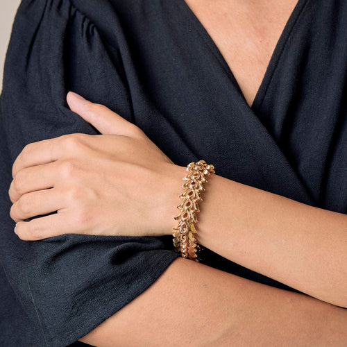 Bracelet Bracelet en or jaune ajouré à maille fantaisie 58 Facettes BIA0924