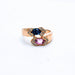 Bague 54 Bague Toi et Moi Or jaune Saphirs bleu et rose épaulés de Diamants 58 Facettes 240 725