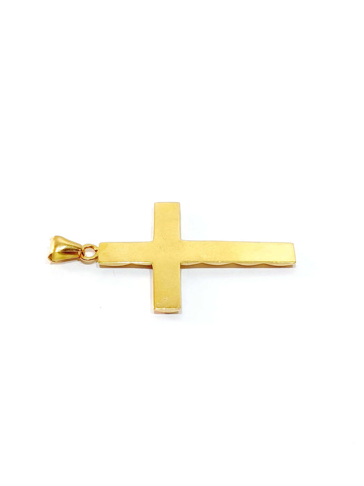 Pendentif Croix en or jaune 58 Facettes