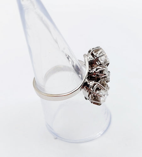 Bague 53 Bague toi et moi art déco en or blanc et diamants 58 Facettes A05504