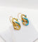 Boucles d'oreilles Dormeuses victorienne or jaune infini et émail bleu (circa 1870) 58 Facettes A06050