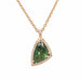 Collier Collier pendentif Green Saphir 2, 27 Carats Diamants 58 Facettes