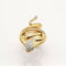 Bague Bague serpent or & diamants 58 Facettes