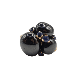 Bague 52 Bague modèle CAPRI or jaune 18 carats sertie de saphirs signée Pomellato 58 Facettes