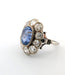 Bague Bague en or blanc avec saphir Celyon et diamants taille Ancienne Mine 58 Facettes