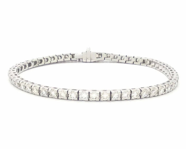 Bracelet Bracelet de tennis en or blanc, 3,30 ct 58 Facettes 5866