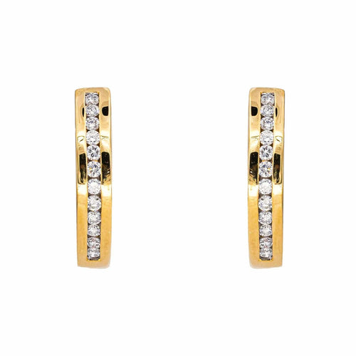 Boucles d'oreilles Boucles d'oreilles Créoles Or jaune Diamant 58 Facettes 4402305CN