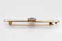 Old brooch yellow gold, sapphire and 0.50ct old cut diamonds, 1st half of the 20th century 58 Facettes 10607