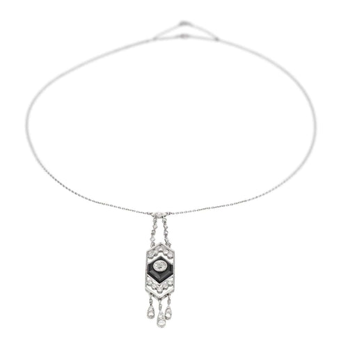 Collier Collier Art déco Platine Diamant 58 Facettes 4712461CN