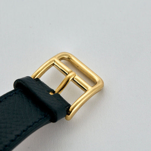 Montre HERMES - Montre Medor - Cuir et plaqué or 58 Facettes