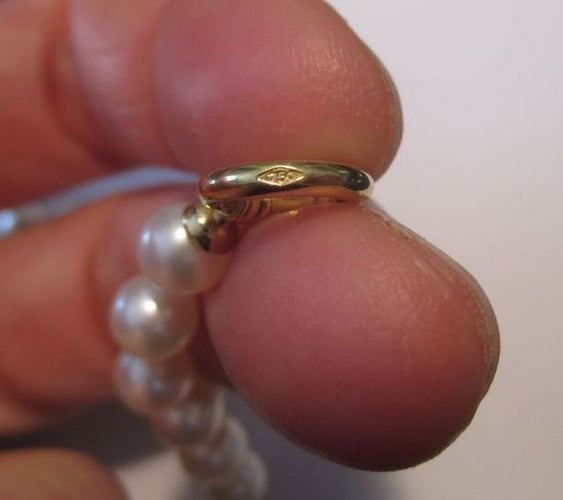 Bracelet Bracelet perles, fermoir anneau marin 58 Facettes