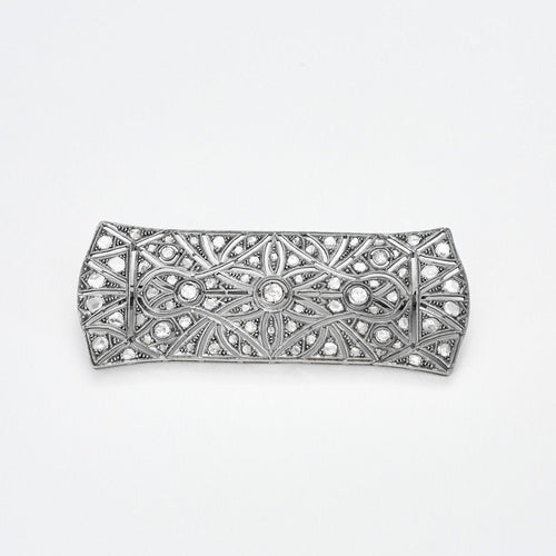 Broche Broche Diamants Art-Déco Platine 58 Facettes 3347