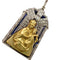 Pendentif PENDENTIF RELIGIEUX ART DÉCO en PLATINE et OR 18 KT avec DIAMANTS et SAPHIR 58 Facettes Q324B(967)