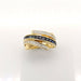 Bague 54 Bague or jaune saphirs et diamants 58 Facettes