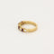 Bague 49.5 Demi-alliance en or jaune 18K diamants & rubis 58 Facettes ASN0390