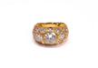 Bague 56 Bague boule diamant solitaire avec pavage 58 Facettes Bag.Boule.3ct