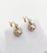 Boucles d'oreilles Dormeuses antiques en or rose 18k et diamants taille rose 58 Facettes A06338
