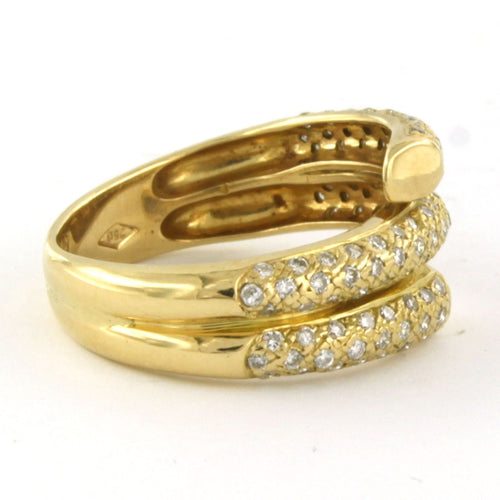 Bague 53 Bague en or jaune sertie d'un diamant taille brillant jusqu'à 1,00 ct 58 Facettes