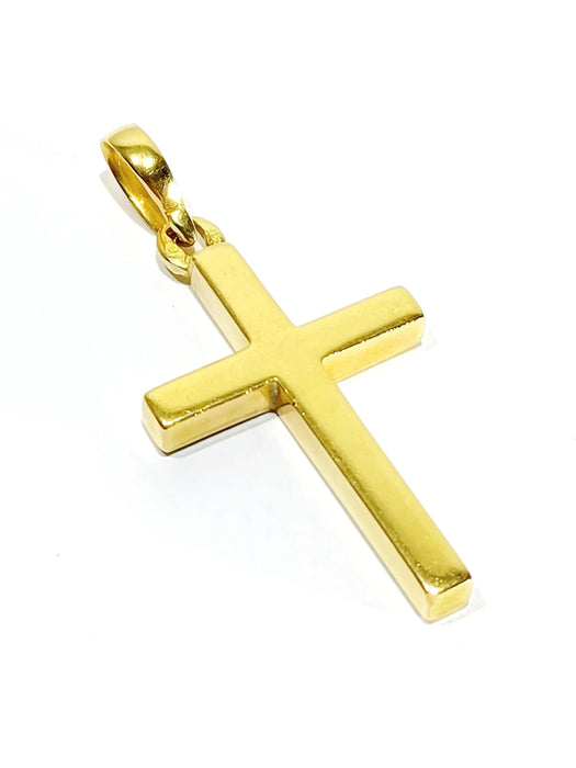 Pendentif Croix en or jaune 58 Facettes