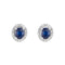 Boucles d'oreilles Boucles d'oreilles en or gris avec saphirs et diamants 58 Facettes 240201