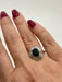 Bague 52 Bague vintage avec saphir bleu et diamants 58 Facettes