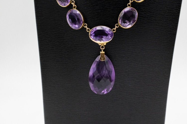 Collier ancien Rivière en or et améthystes, première moitié du XXe siècle