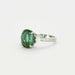 Ring 48.5 Platinum Ring Blue-Green Tourmaline 4,15 carats 58 Facettes