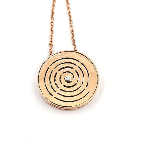 Pendentif Pendentif en or jaune massif serti de diamants 58 Facettes