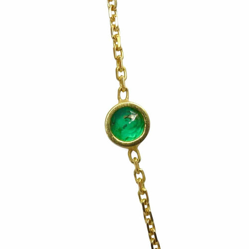 Collier Collier or jaune 18K et emeraude 2 ct 58 Facettes 00059301
