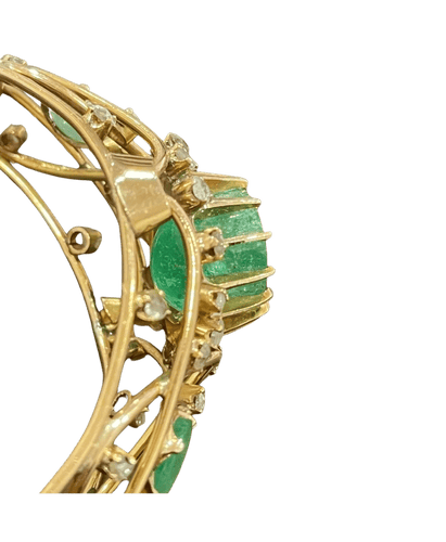 Bracelet Zina Or jaune 18K Émeraude Diamant