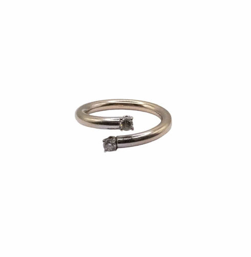 Bague 55 Bague Toi et Moi or blanc diamants 58 Facettes 17-GS30885-62