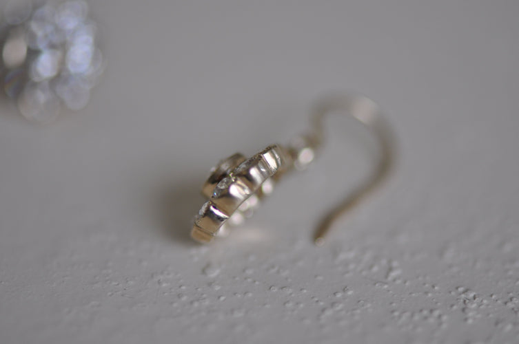 Boucles d'oreilles Boucles d'oreilles anciennes en or jaune et diamants 58 Facettes
