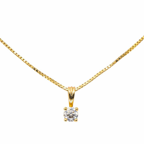 Collier Collier Solitaire Or jaune Diamant 58 Facettes 4360499CN