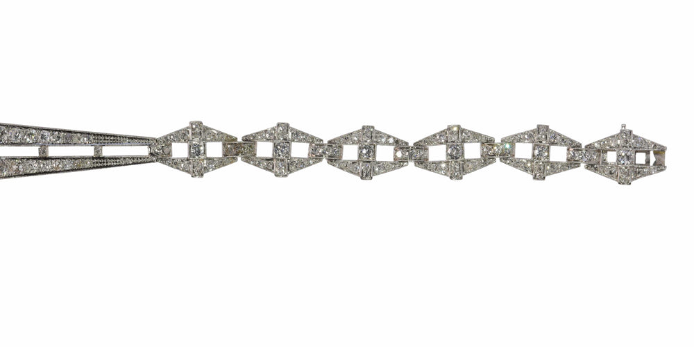 Collier Glamour des années folles : collier et coiffe pour chien en diamants style Art déco vintage 58 Facettes 23023-0064