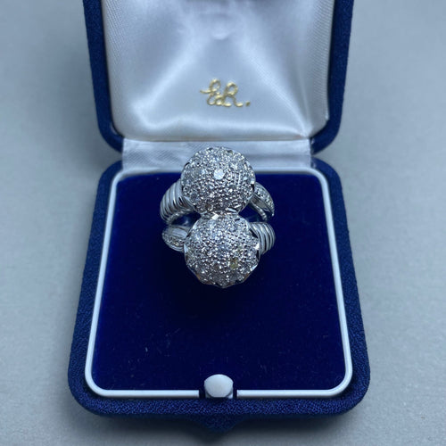 Bague 55 Bague en or blanc diamants 58 Facettes