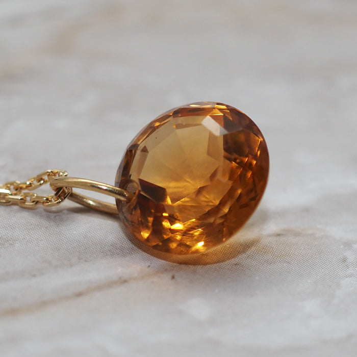 Pendentif Pendentif Orfevrerie Citrine 6.9ct 58 Facettes