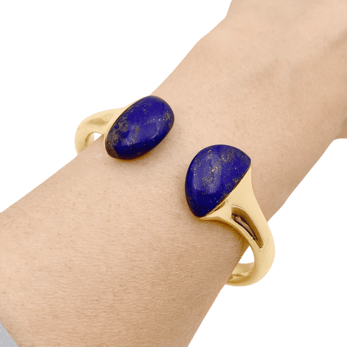 Bracelet Bracelet jonc, or jaune et lapis-lazuli. 58 Facettes 34603