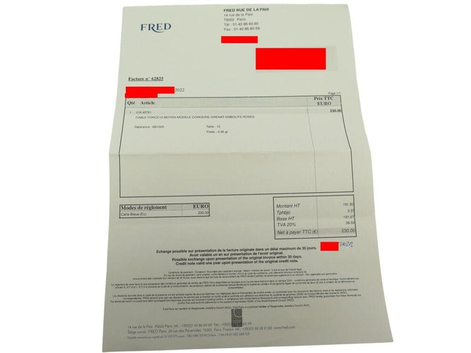 Bracelet bracelet FRED force 10 mm 0b0156 t15 rubis saphir or rose 18 carats 58 Facettes 269168